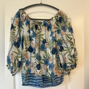 NWOT CeCe Women’s Floral Blouse